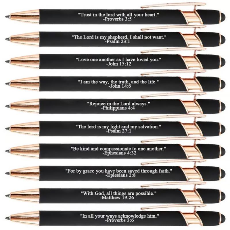BowLift | ️Premium Comfort Bible Verse Pens – 10 pcs