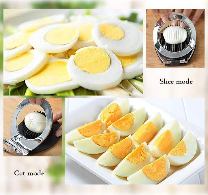 BowLift | Stainless Steel Egg Slicer – 3-in-1 Cutting Options for Effortless Preparation!