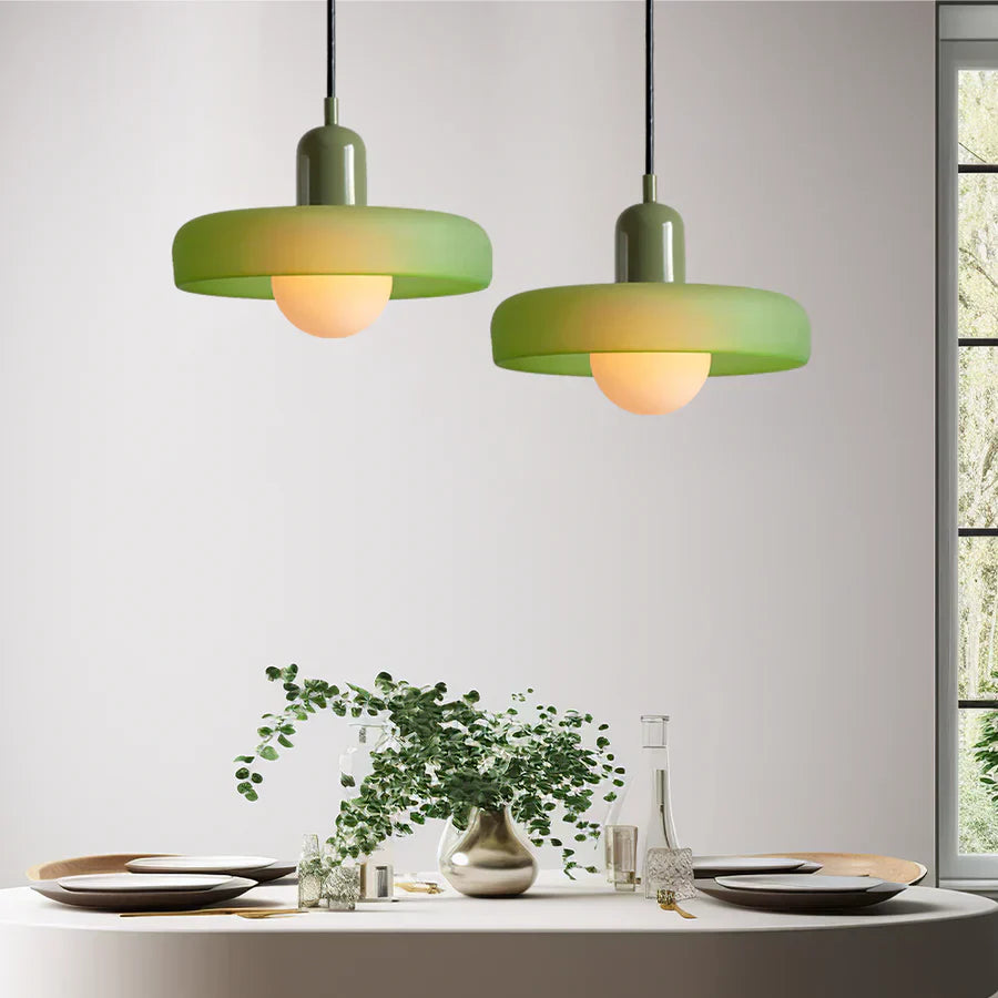 Scandinavian Pendant Light for Living Room and Dining Room – Minimalist Design with AdjustaBowlifte Height – Glass | Bowlift
