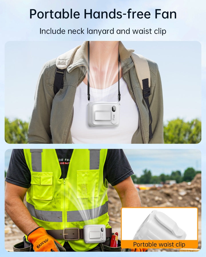 Waist Fan Hands-Free Personal Neck Fan for Outdoor Camping | Bowlift