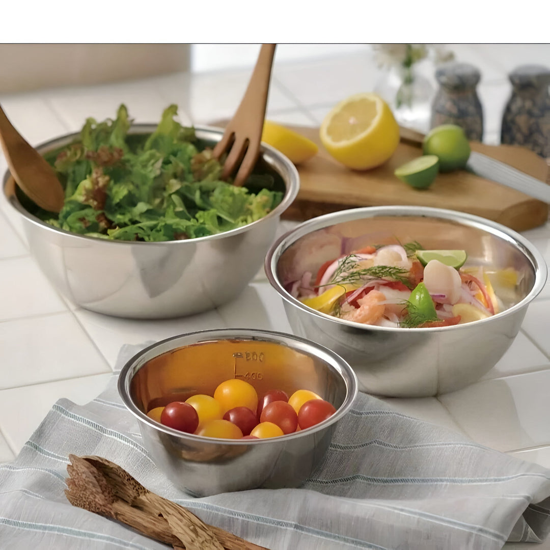 BowLift | 3pcs Stainless Steel Mixing Bowl Set