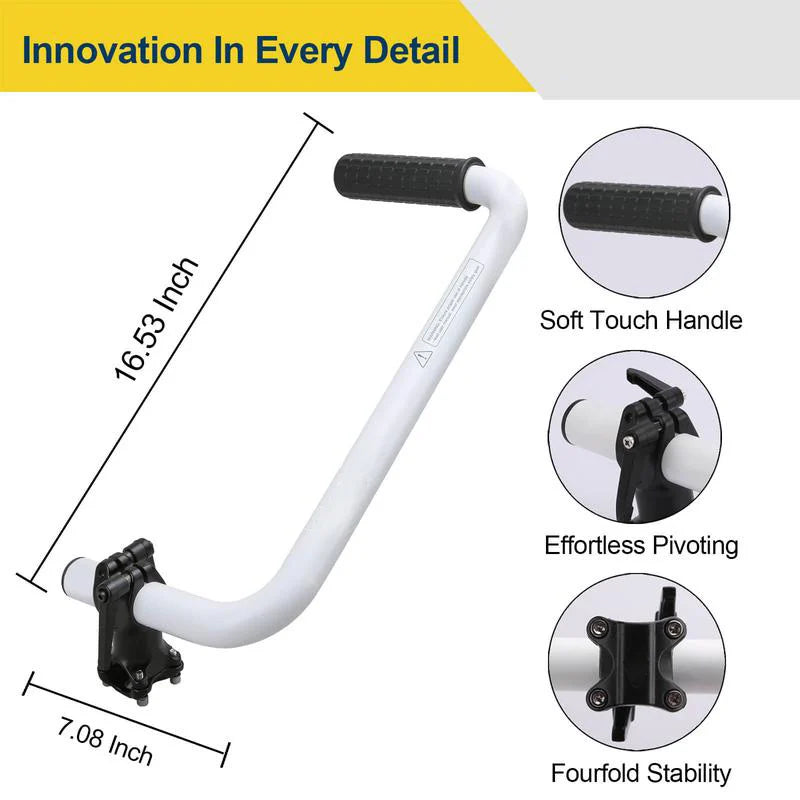 BowLift | Ergonomic Weed Killer Handle Extension Brush Cutter Trimmer Handle