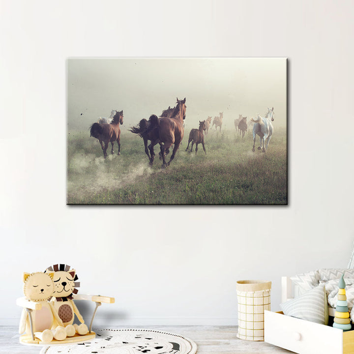 Running Horses - Canvas Wall Art Painting | Bowlift