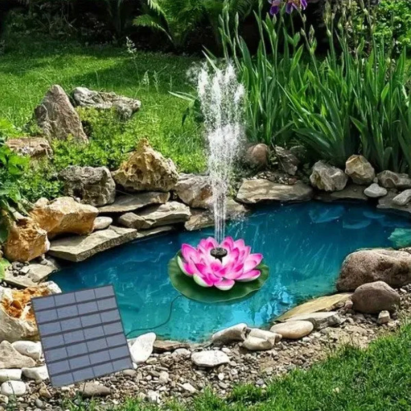 BowLift | Lotus-shaped solar fountain pond decoration