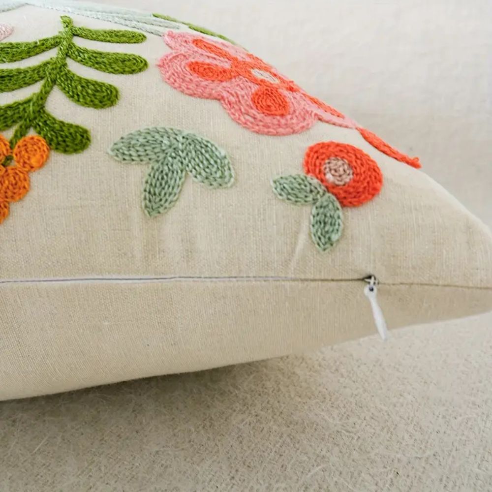 BowLift | Ethereal Embroidery Floral Cushion Cover