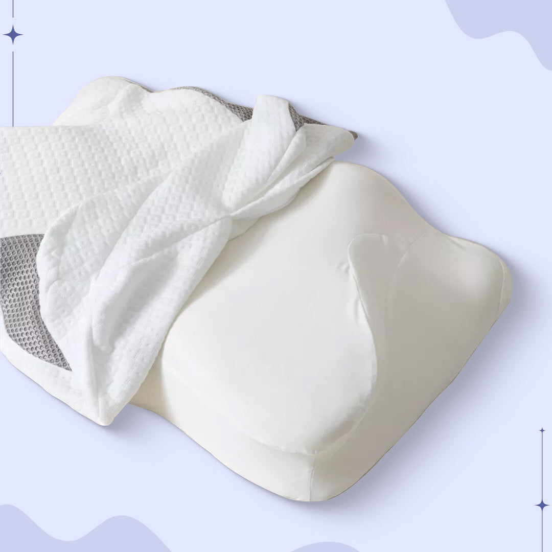 Memory Foam Neck Butterfly Shape Pillow with Armrests for Side & Back Sleepers Bowlift