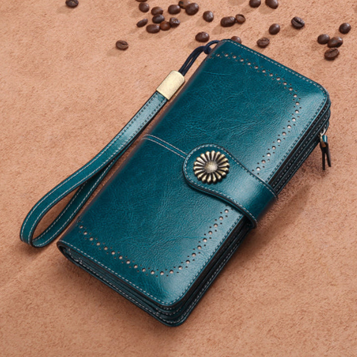 Retro long wallet with large capacity | Bowlift