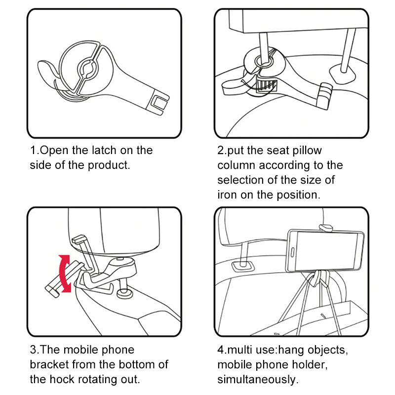BowLift | Headrest holder car strap