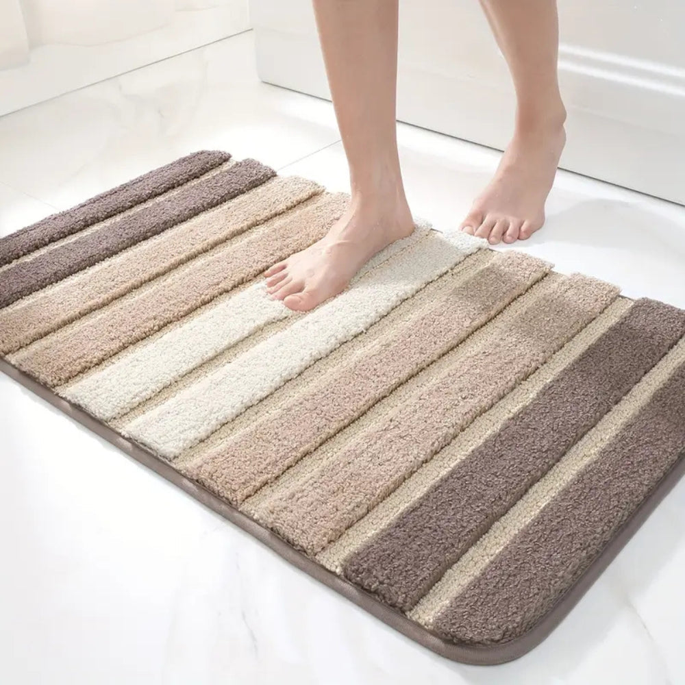 BowLift | Lumiere Striped Absorbent Bath Mat