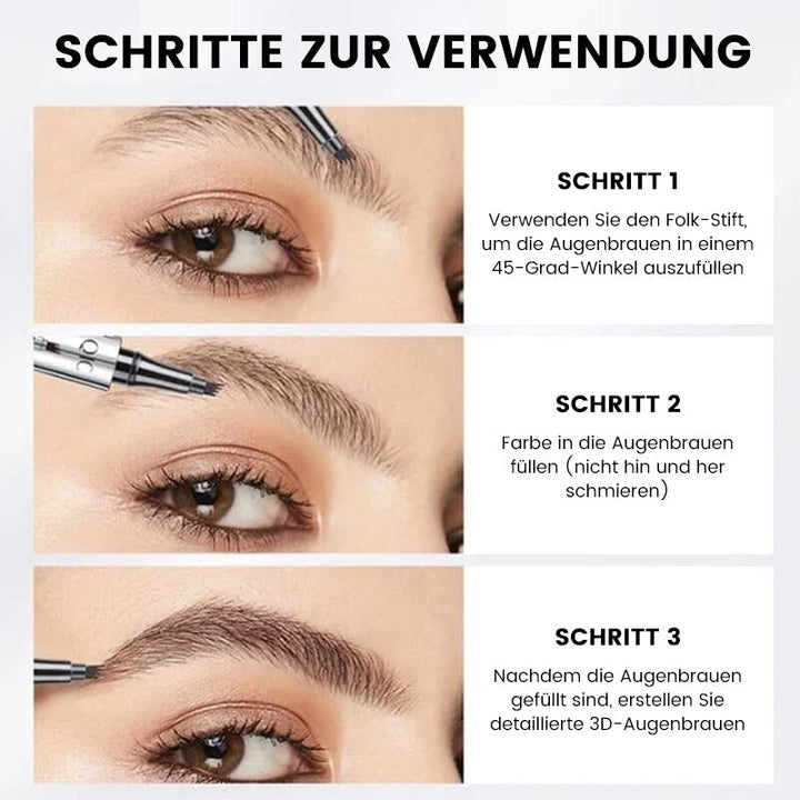 BowLift | Waterproof 3D Eyebrow Pencil with 4 Fork Tips