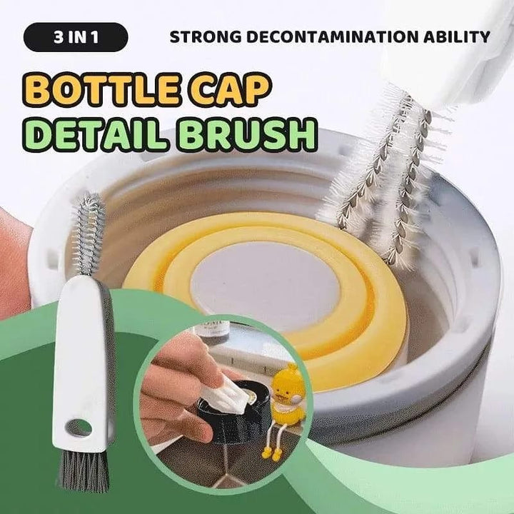 3 in 1 Bottle Lid Rubber Ring Groove Gap Cleaning Brush, Multifunctional Bottle Gap Cleaner Bowlift
