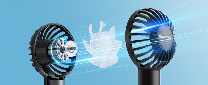 Mini Portable Fan Powerful Handheld Fan Rechargeable | Bowlift