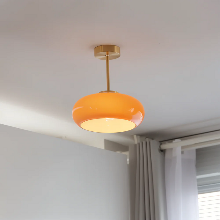 BowLift | Vintage Yellow Ceiling Lamp