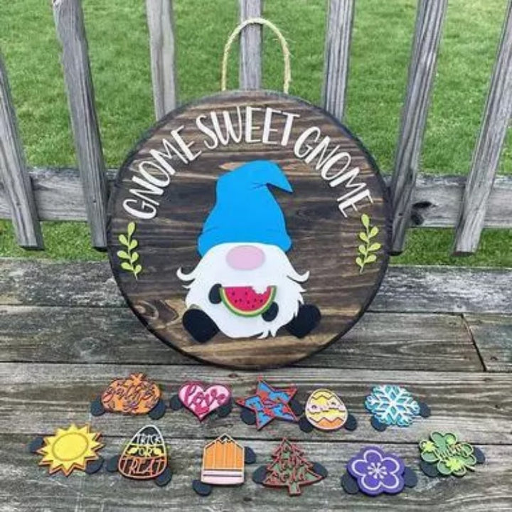 BowLift | Cute Gnome Door Hanger DIY Interchangeable Welcome Door Decoration