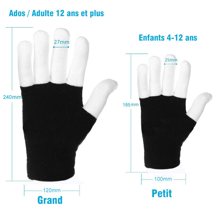 Leather Gloves Finger Lights 3 Colors 6 Modes | Bowlift