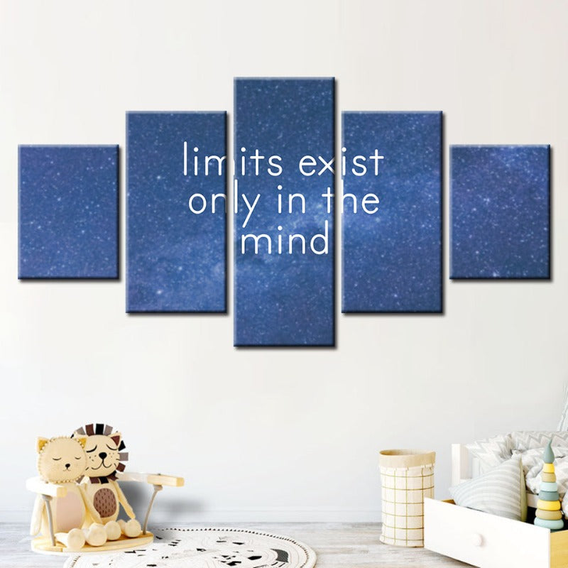 5 Piece Galaxy Motivation - Canvas Wall Art Painting | Bowlift