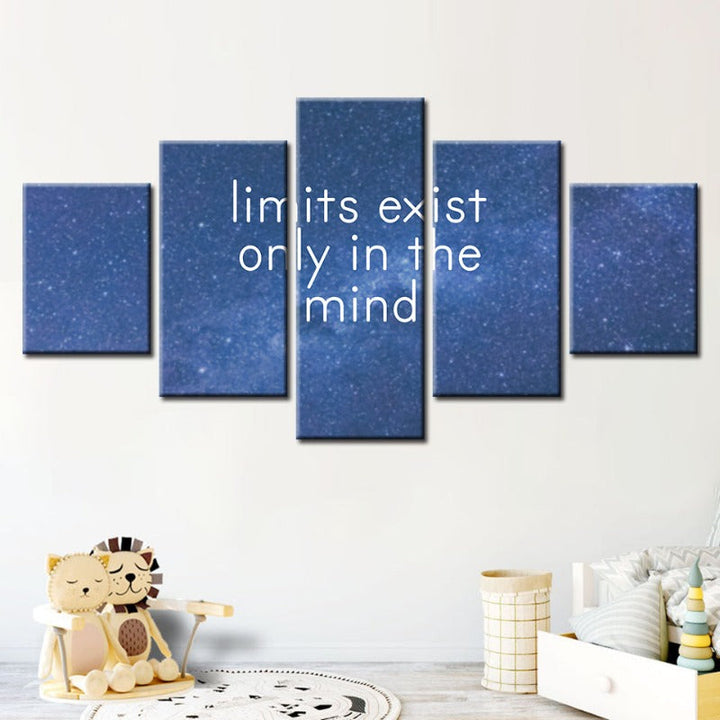 5 Piece Galaxy Motivation - Canvas Wall Art Painting | Bowlift