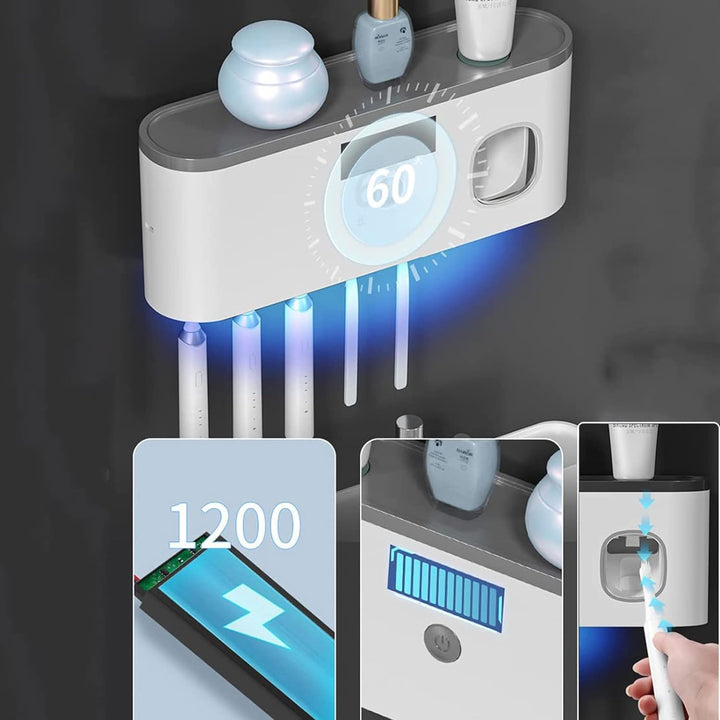 BowLift | UVShield – Hygienic toothbrush holder with smart dosing!