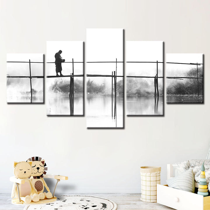 Bridge Walking 5 Piece - Canvas Wall Art Painting | Bowlift