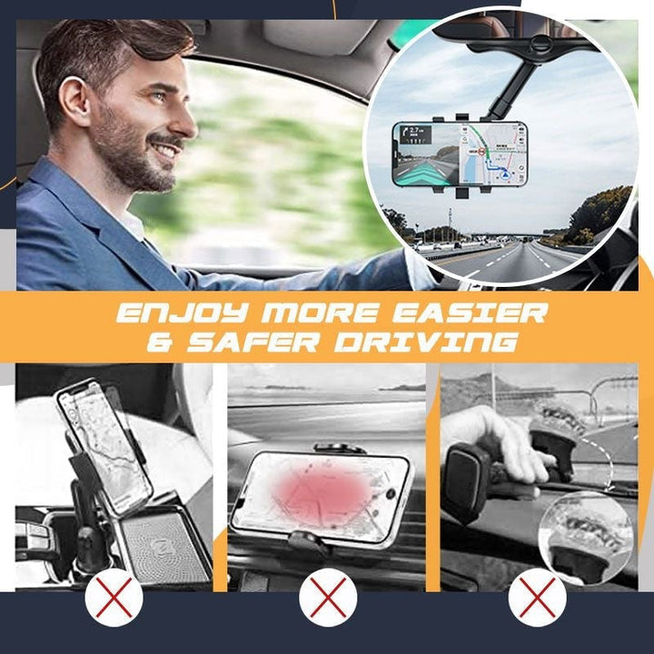 BowLift | Rotatable and retractable car phone holder