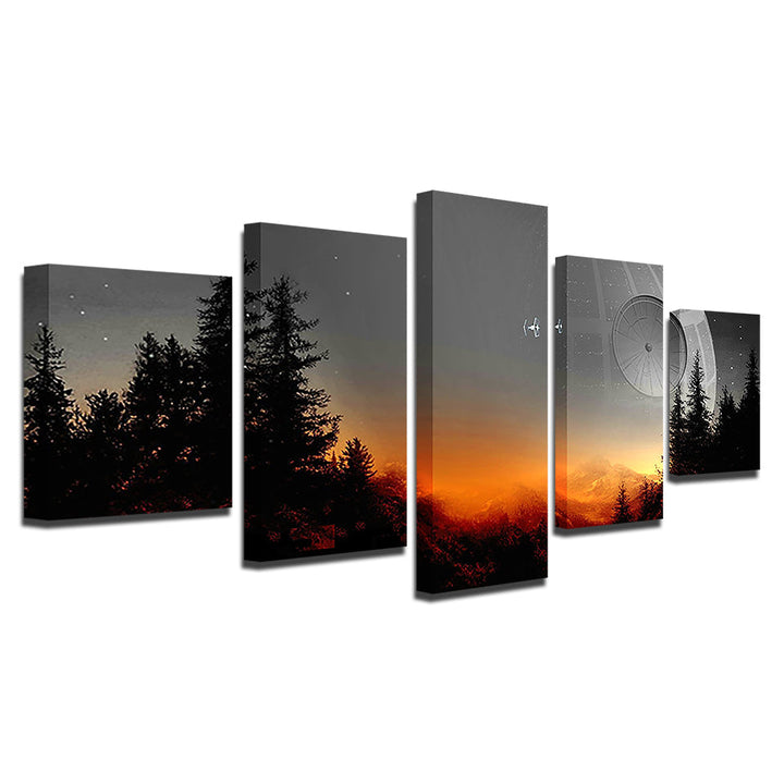 Solar Sunset 5 Piece - Canvas Wall Art Painting | Bowlift