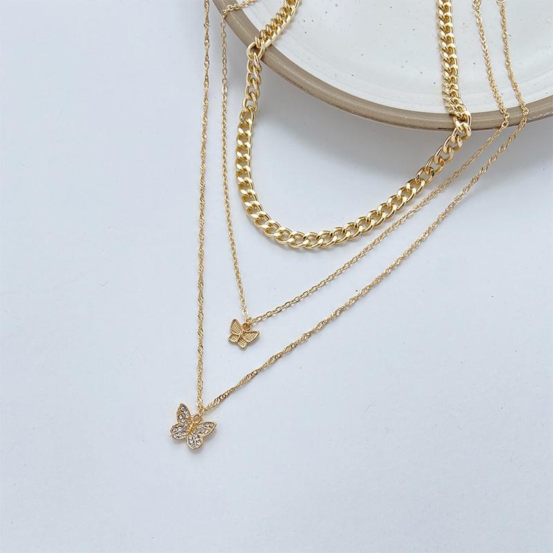 BowLift | Stacked Butterfly Pendant Necklace