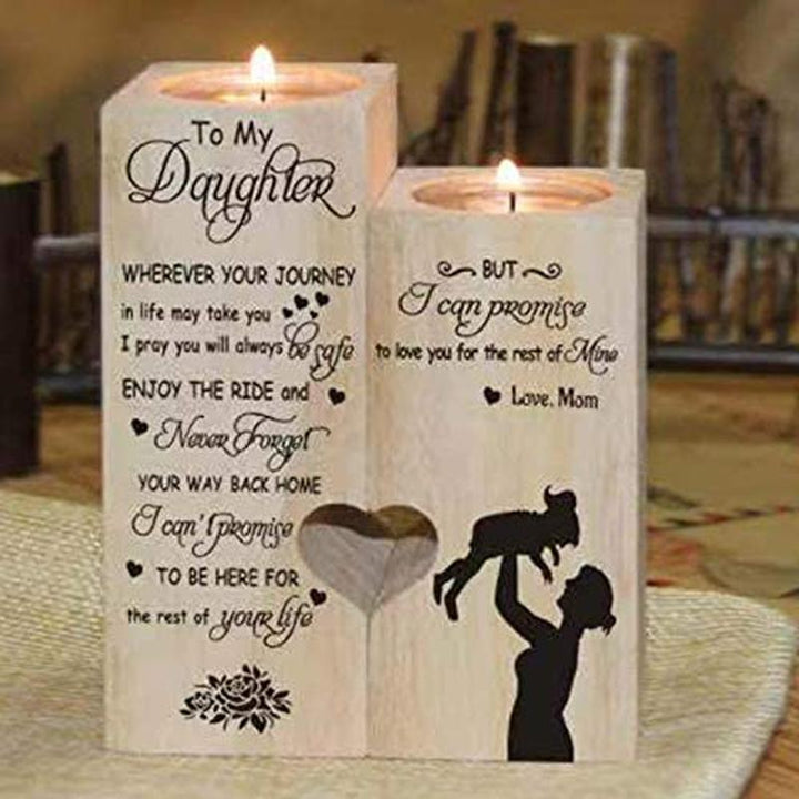 BowLift | Wooden heart candle holder