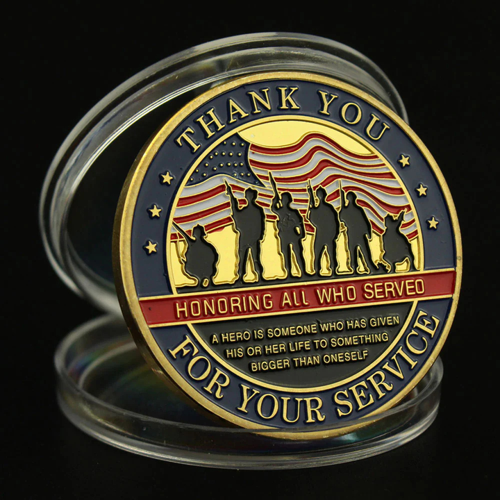 BowLift | Veterans Day Coin Set Gold Silver Plated Military Challenge Coins Gift
