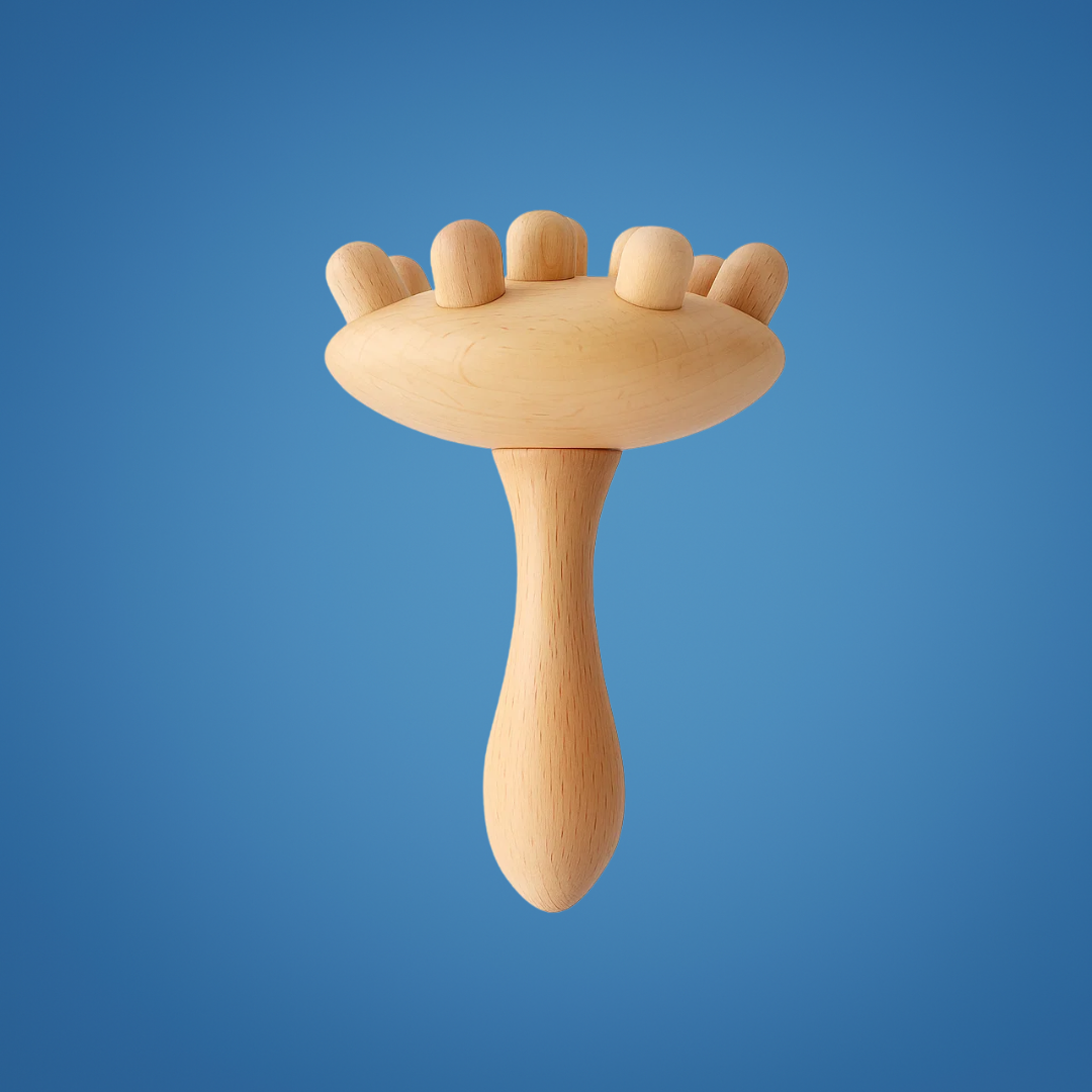 Knot-Relief Booster – Durable Beech Wood – Improves Circulation – Gentle Cellulite Care – Home Relaxation Bowlift