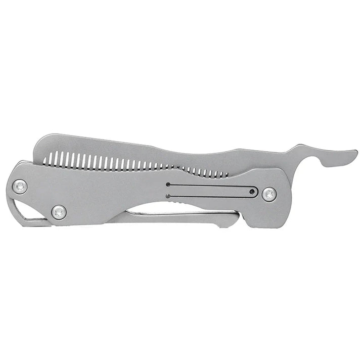 BowLift | Pure Titanium Folding Comb - Anti-Static Travel Massage Comb