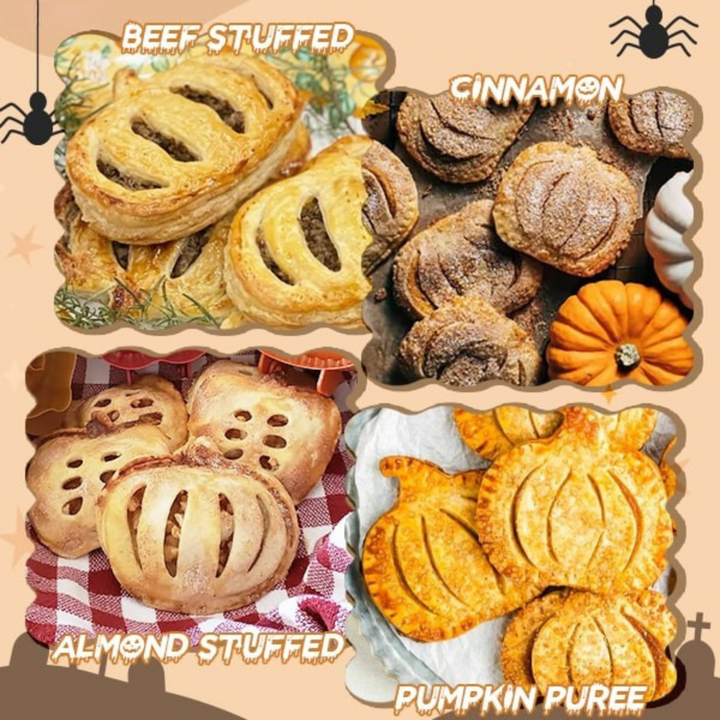 BowLift | Halloween Pie Press | Pumpkin, Apple & Acorn Shapes | Non-Stick Pastry Cutter & Sealer