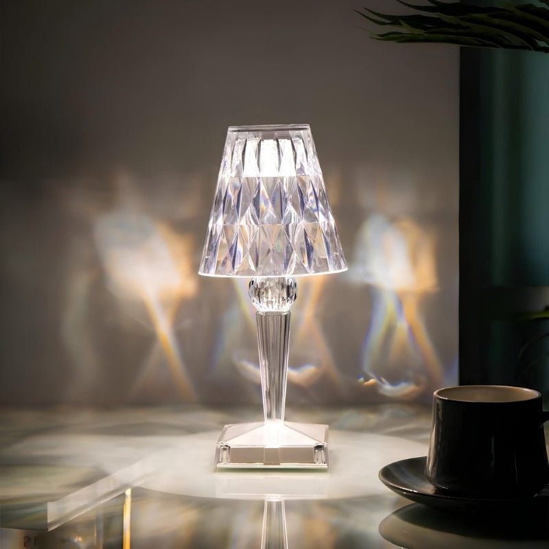 Crystal Table Lamp with Touch Control - LumeCrystal | Bowlift