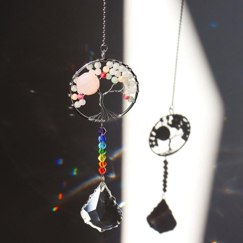 Crystal Wind Chime Tree Of Life Suncatcher | Bowlift