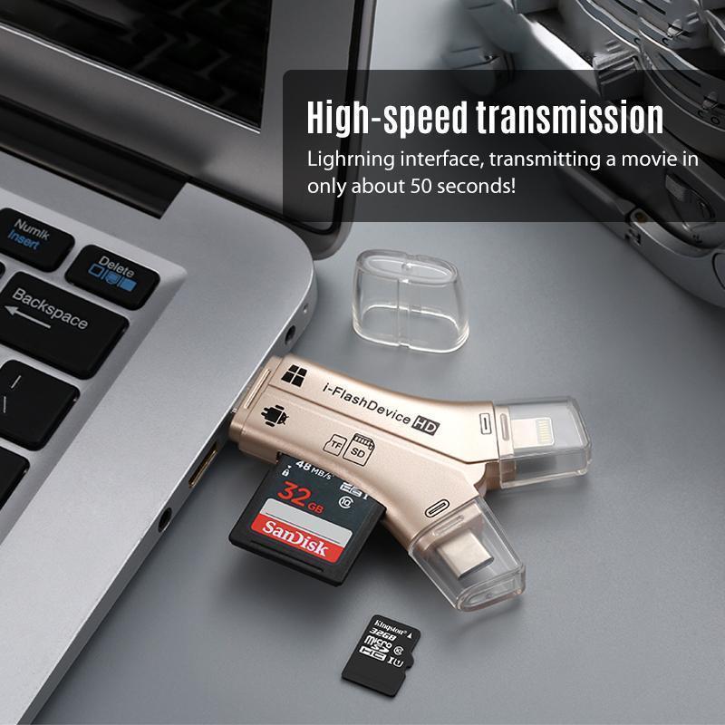 BowLift | 4-in-1 Portable Memory Card Reader For Phones
