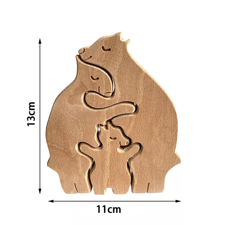 Decoration made of plush animals from hand-carved wood | Bowlift