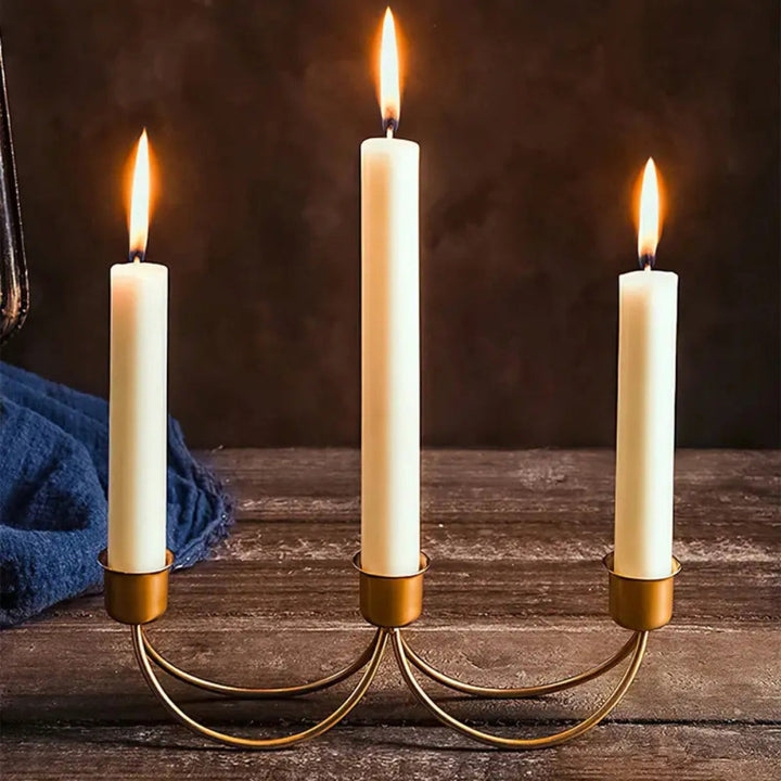 BowLift | Gilded Trio Iron Candle Holder