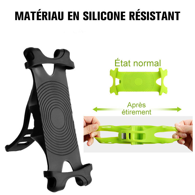 Universal silicone phone holder for the bicycle, non-slip, adjustable | Bowlift