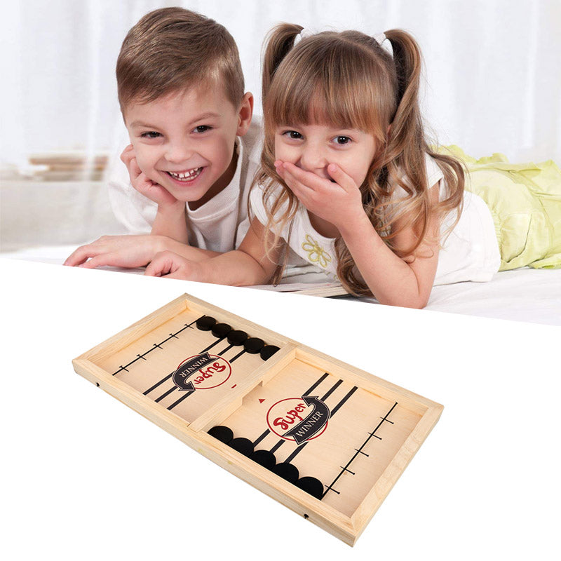 BowLift | – Reversible Sling Puck Board Game Double-Sided for Family
