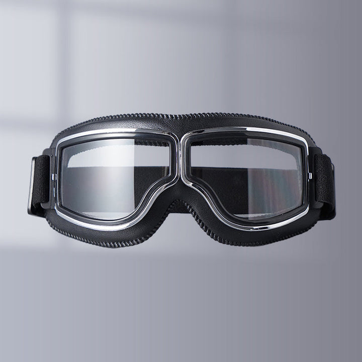 BowLift | RoadRider | Vintage Motorcycle Goggles with Interchangeable Lenses and Comfort Padding
