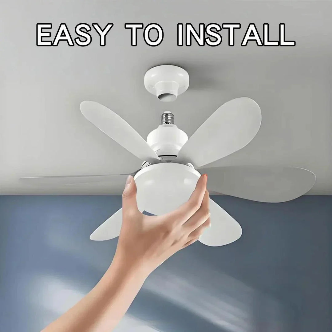 Ceiling fan LED with remote control and dimmable light | Bowlift