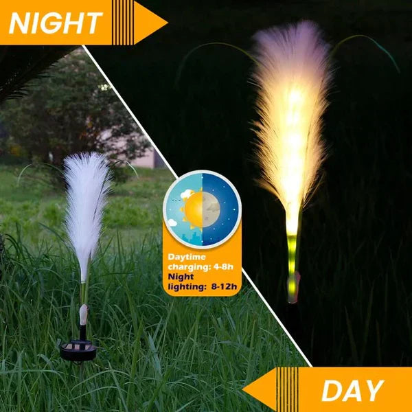 BowLift | Decorative Rattan Garden Lighting – Solar Lamp in Grass Design for Outdoor Use