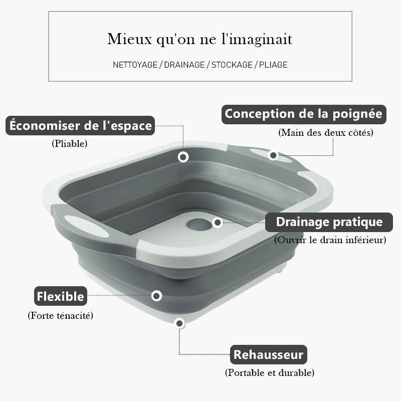 Ciaovie collapsible cutting board with dish container | Bowlift
