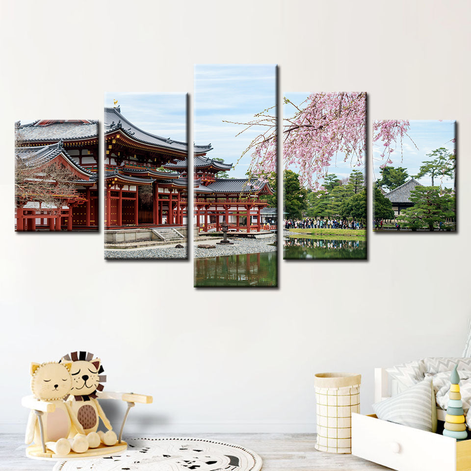 Temple Park 5 Piece - Canvas Wall Art Painting | Bowlift