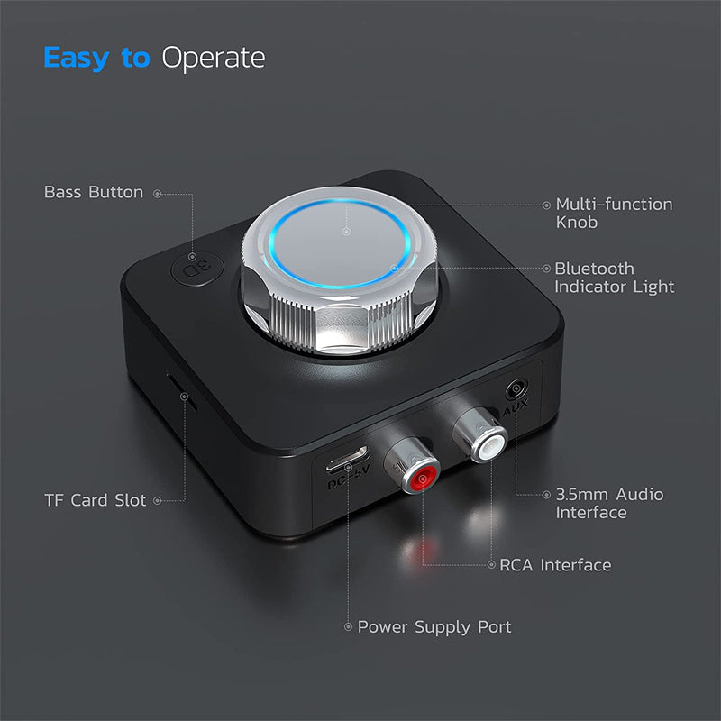 Bluetooth 5.0 Audio RCA Receiver | Bowlift