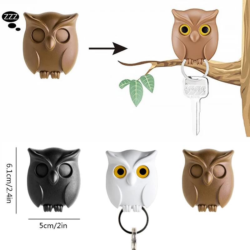 🦉The Key Guard is a Reliable Owl - Cute Night Owl Key Holder with Auto Open Close Eyes | Bowlift