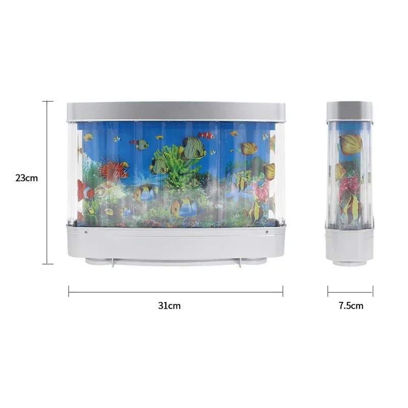 BowLift | Virtual Ocean Desk Fish Tank with LED Night Light