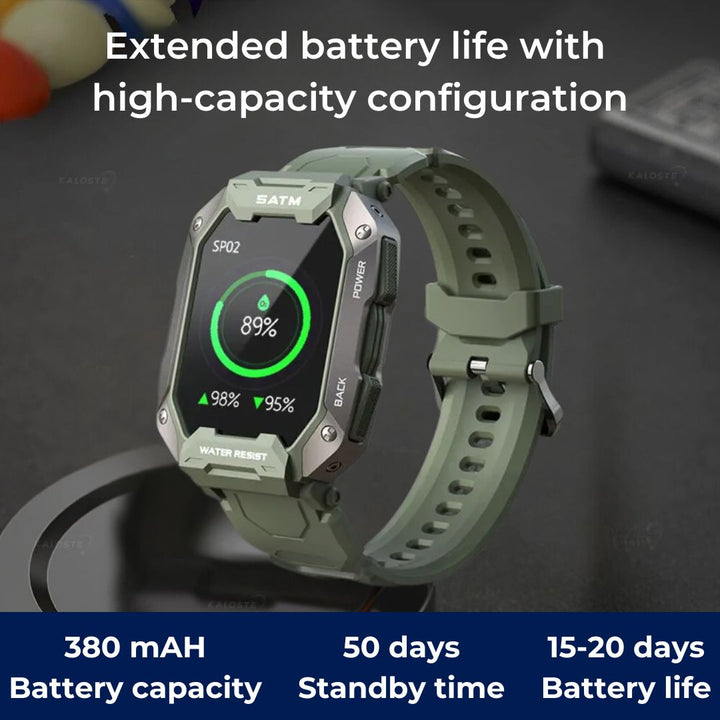 TactiX ARMY Series Smartwatch With Military Design | Durable GPS - Fitness Tracker - for Outdoor Adventures - Military Personnel and Tactical Use Bowlift