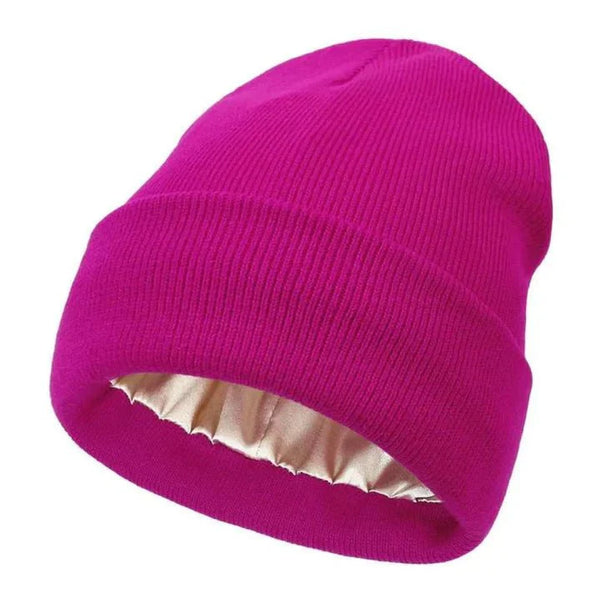 BowLift | Noor Silk Winter Hat – Wool & Silk – Anti-Frizz Hair Protection