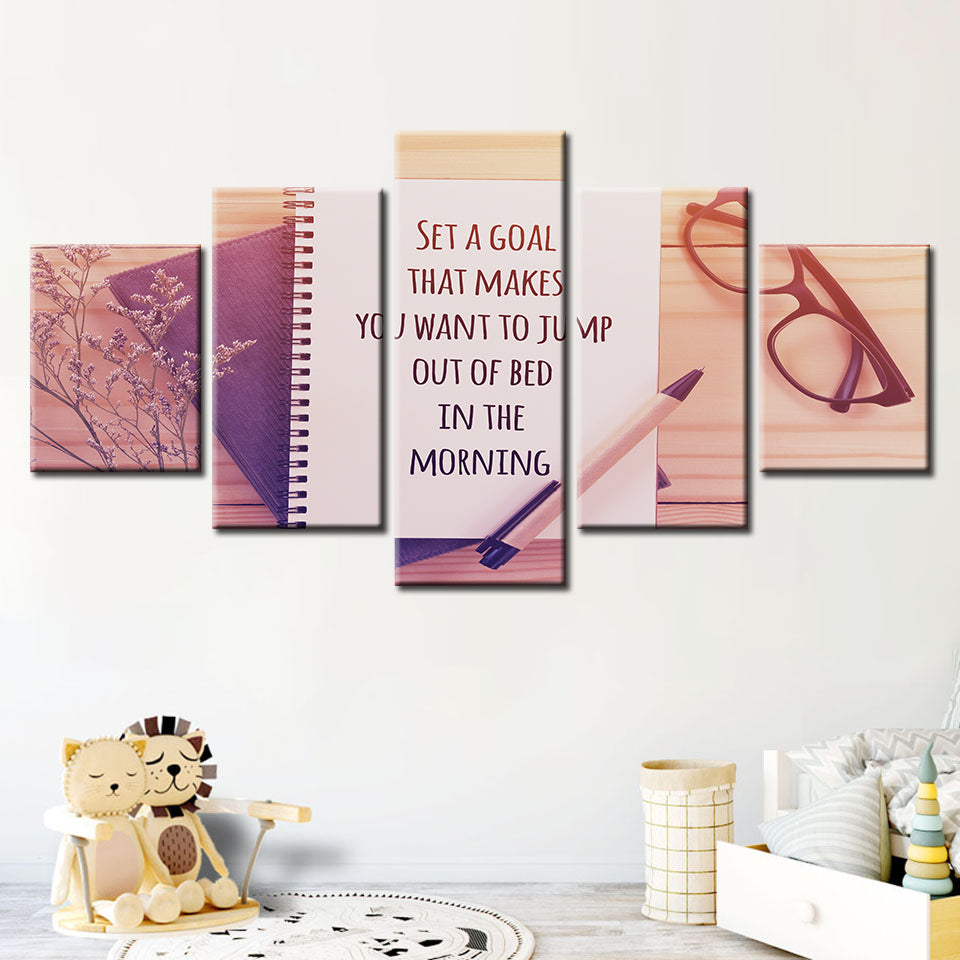 Set A Goal 5 Piece - Canvas Wall Art Painting | Bowlift