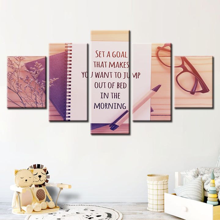 Set A Goal 5 Piece - Canvas Wall Art Painting | Bowlift